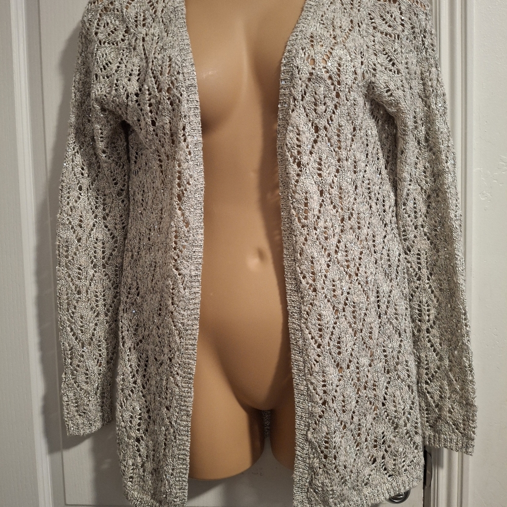 Maurices Xl Elegant Cream Open-Front Sweater - image 5